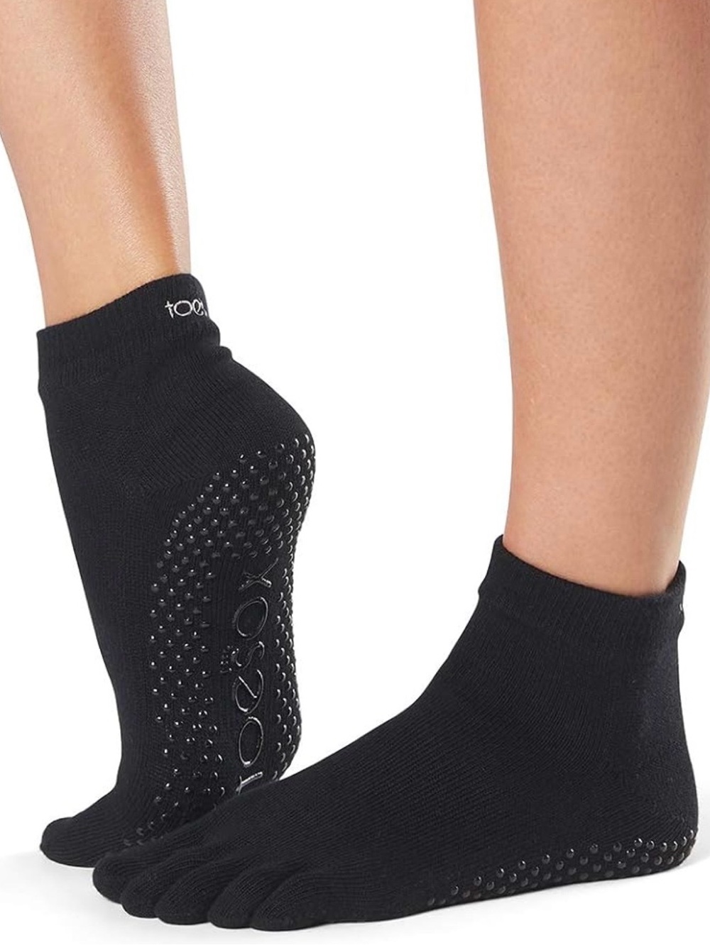 TOESOX Ankle Full Toe Grip Pilates Yoga Black Socks Women’s Large
NWT